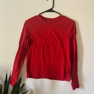 Red Long merino wool outdoor voices long sleeve